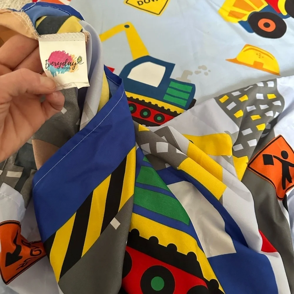 Construction Vehicle Baby Toddler Fitted Sheet, top sheet, Pillow Case Set